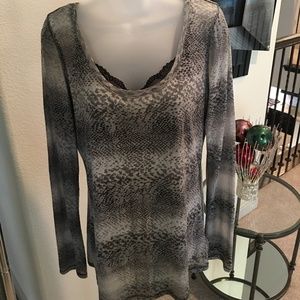 Express Snakeskin Burnout Tee